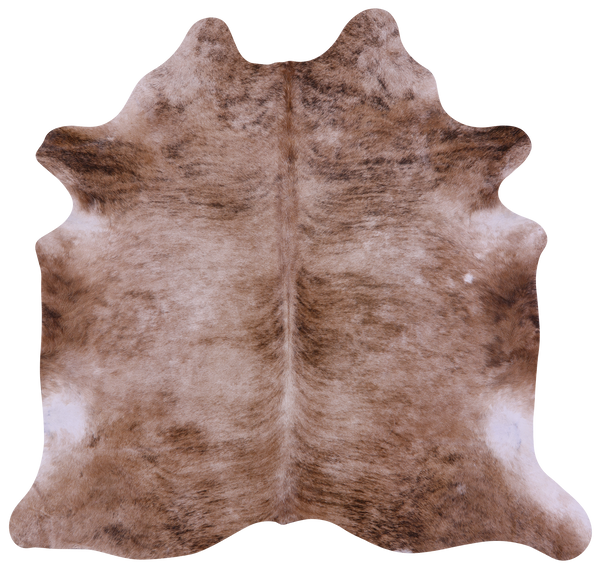 Light Brindle Natural Cowhide Rug - Large 6' 7"H x 6' 1"W