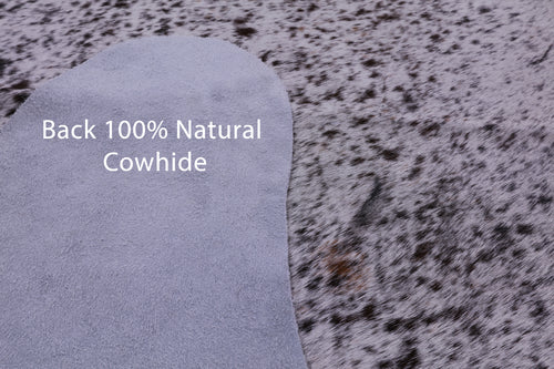 Brown Salt & Pepper Natural Cowhide Rug - XX-Large 7' 8