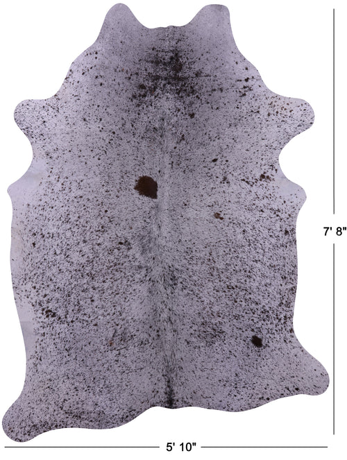Brown Salt & Pepper Natural Cowhide Rug - XX-Large 7' 8