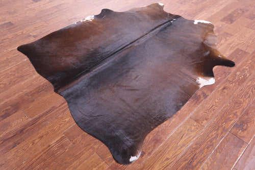 Dark Brown Natural Cowhide Rug - Medium 6' 2