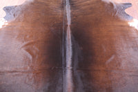 Thumbnail for Dark Brown Natural Cowhide Rug - Medium 6' 2