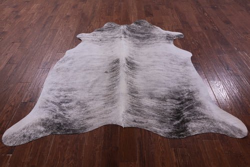 Grey Brindle Natural Cowhide Rug - Large 6' 7
