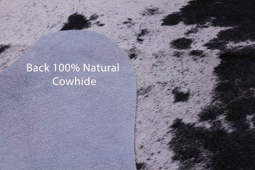 Black Salt & Pepper Natural Cowhide Rug - X-Large 7' 0