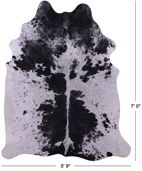 Black Salt & Pepper Natural Cowhide Rug - X-Large 7' 0
