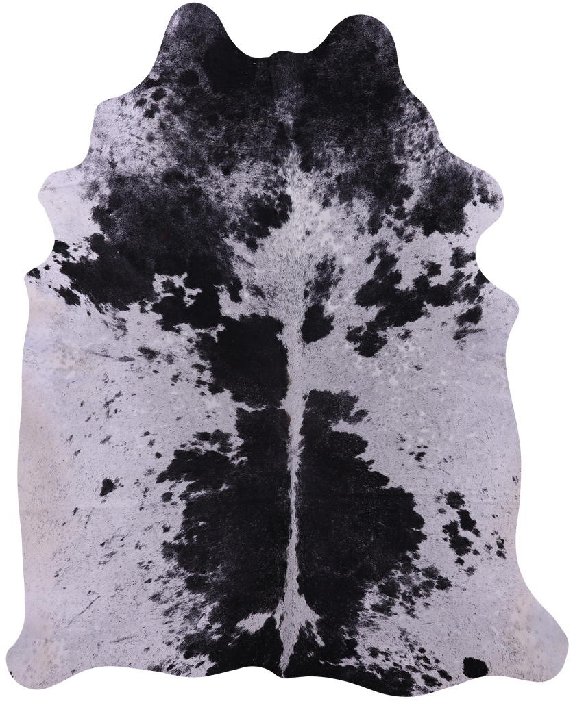Black Salt & Pepper Natural Cowhide Rug - X-Large 7' 0"H x 5' 9"W