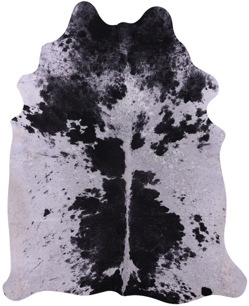Black Salt & Pepper Natural Cowhide Rug - X-Large 7' 0