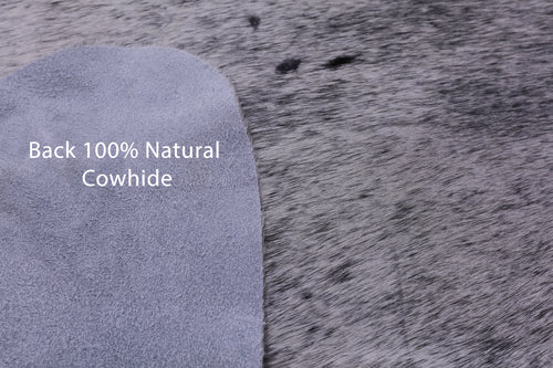 Black Salt & Pepper Natural Cowhide Rug - Medium 6' 1