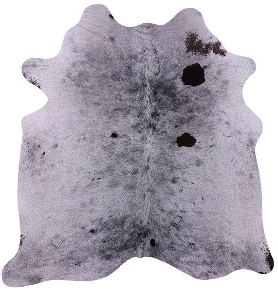 Black Salt & Pepper Natural Cowhide Rug - Medium 6' 1"H x 5' 10"W