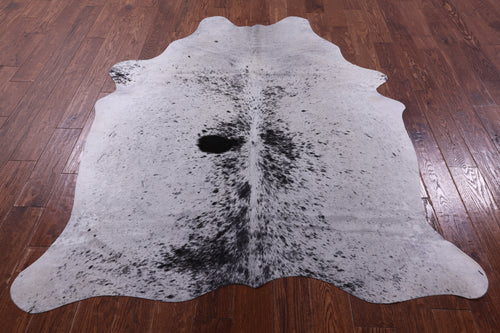 Black Salt & Pepper Natural Cowhide Rug - Large 6' 7