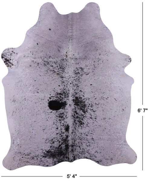 Black Salt & Pepper Natural Cowhide Rug - Large 6' 7