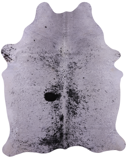 Black Salt & Pepper Natural Cowhide Rug - Large 6' 7"H x 5' 4"W