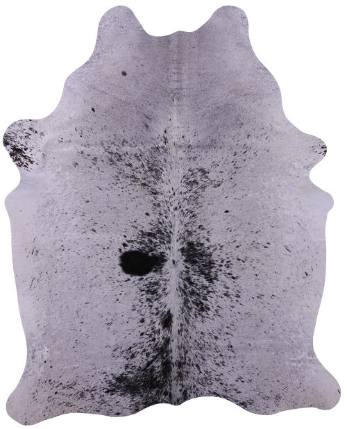 Black Salt & Pepper Natural Cowhide Rug - Large 6' 7