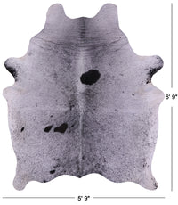 Thumbnail for Black Salt & Pepper Natural Cowhide Rug - Large 6' 9