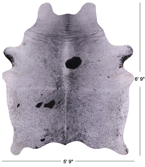 Black Salt & Pepper Natural Cowhide Rug - Large 6' 9