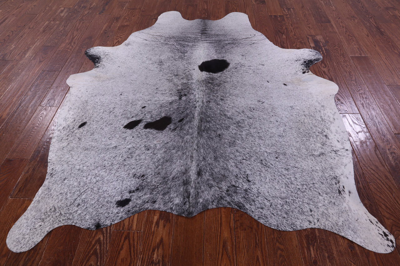 Black Salt & Pepper Natural Cowhide Rug - Large 6' 9"H x 5' 9"W