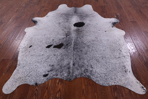 Black Salt & Pepper Natural Cowhide Rug - Large 6' 9