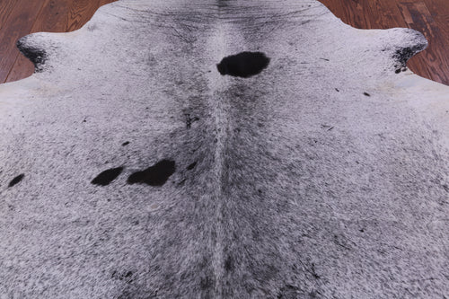 Black Salt & Pepper Natural Cowhide Rug - Large 6' 9