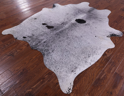 Black Salt & Pepper Natural Cowhide Rug - Large 6' 9