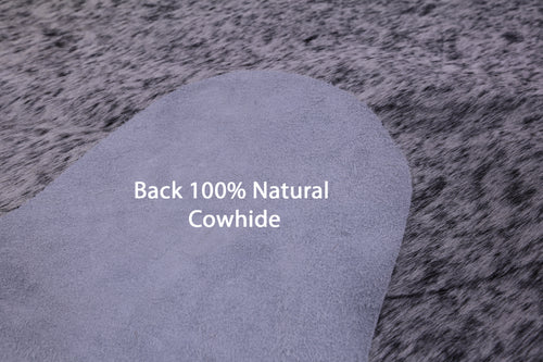 Black Salt & Pepper Natural Cowhide Rug - Large 6' 9
