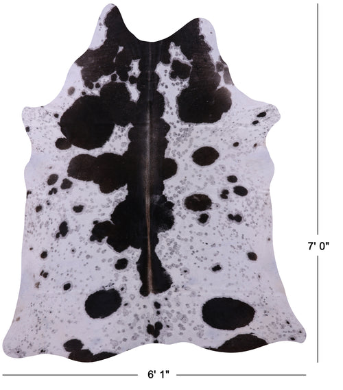 Brown Salt & Pepper Natural Cowhide Rug - X-Large 7' 0