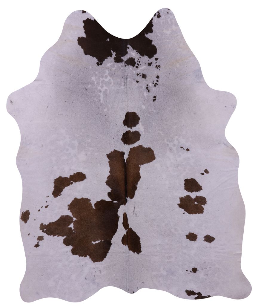Brown & White Natural Cowhide Rug - Medium 5' 9"H x 4' 10"W