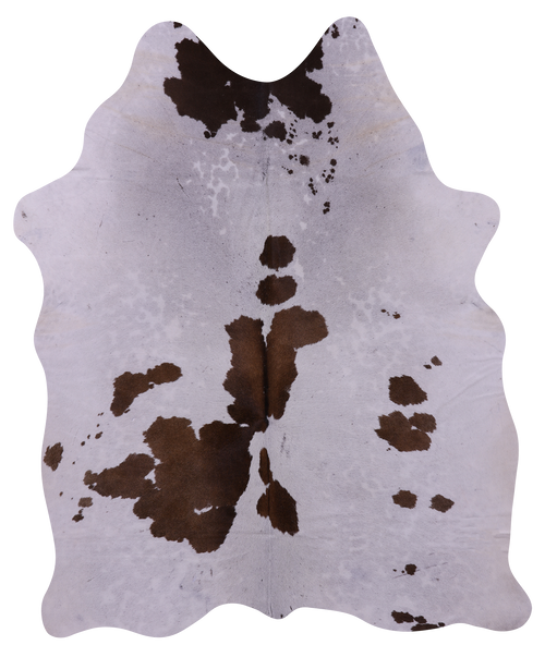 Brown & White Natural Cowhide Rug - Medium 5' 9