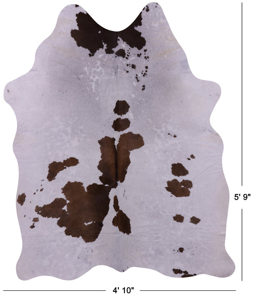 Brown & White Natural Cowhide Rug - Medium 5' 9