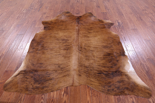 Brindle Natural Brown Cowhide Rug - Large 6' 4