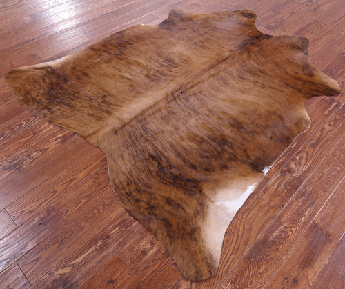 Brindle Natural Brown Cowhide Rug - Large 6' 4
