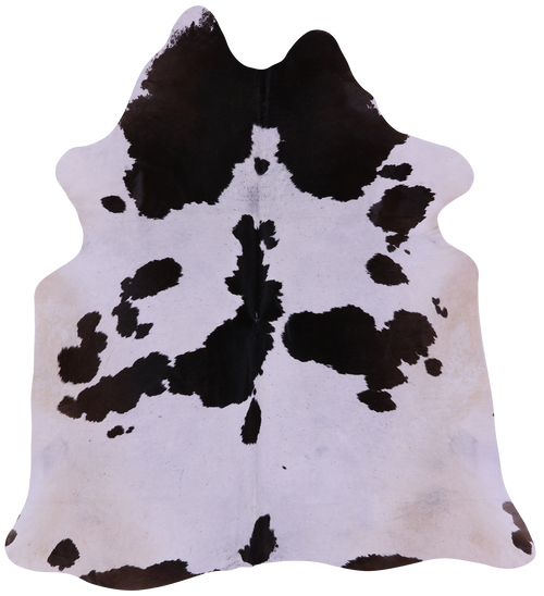 Brown & White Natural Cowhide Rug - X-Large 7' 0