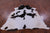 Brown & White Natural Cowhide Rug - X-Large 7' 0"H x 6' 5"W