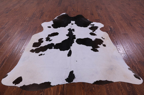 Brown & White Natural Cowhide Rug - X-Large 7' 0