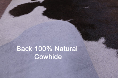 Brown & White Natural Cowhide Rug - Medium 6' 0