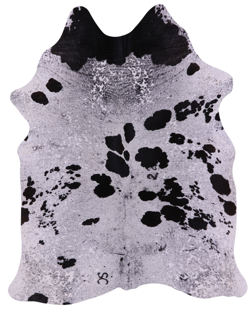 Black Salt & Pepper Natural Cowhide Rug - X-Large 7' 0