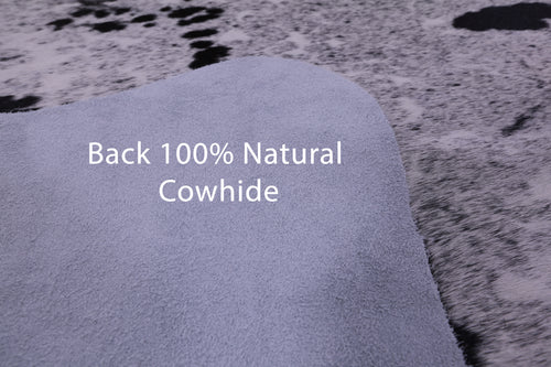 Black Salt & Pepper Natural Cowhide Rug - X-Large 7' 0