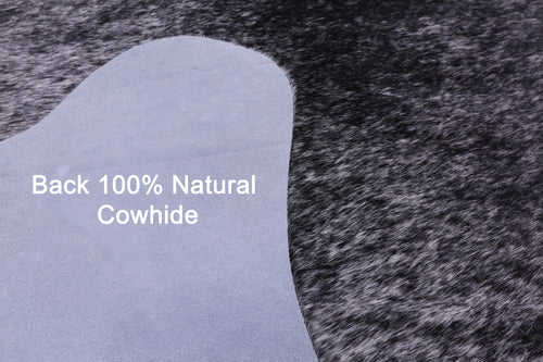 Black Salt & Pepper Natural Cowhide Rug - Medium 6' 2