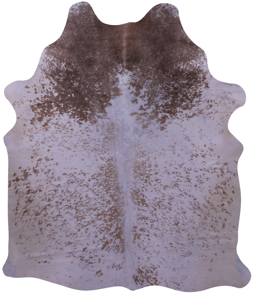 Brown Salt & Pepper Natural Cowhide Rug - Large 6' 5"H x 5' 5"W