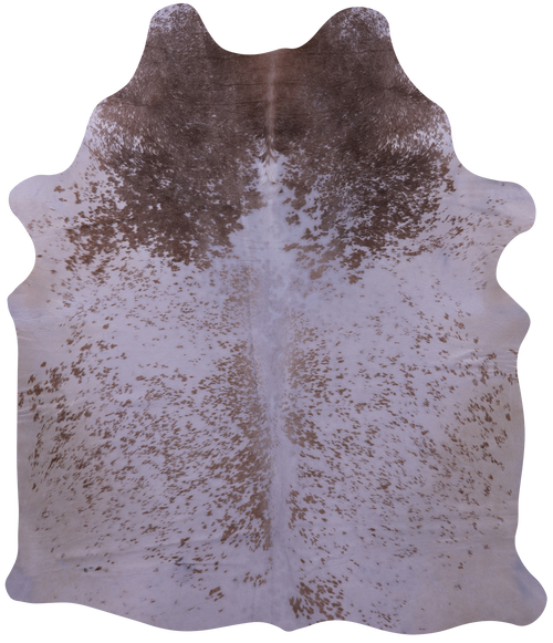 Brown Salt & Pepper Natural Cowhide Rug - Large 6' 5