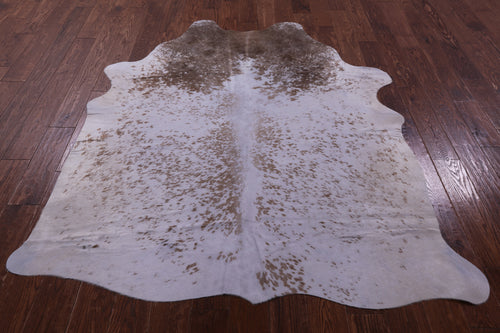 Brown Salt & Pepper Natural Cowhide Rug - Large 6' 5