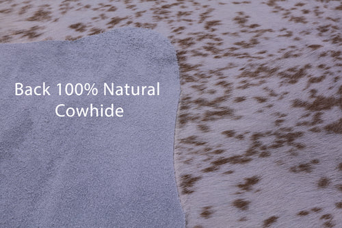 Brown Salt & Pepper Natural Cowhide Rug - Large 6' 5