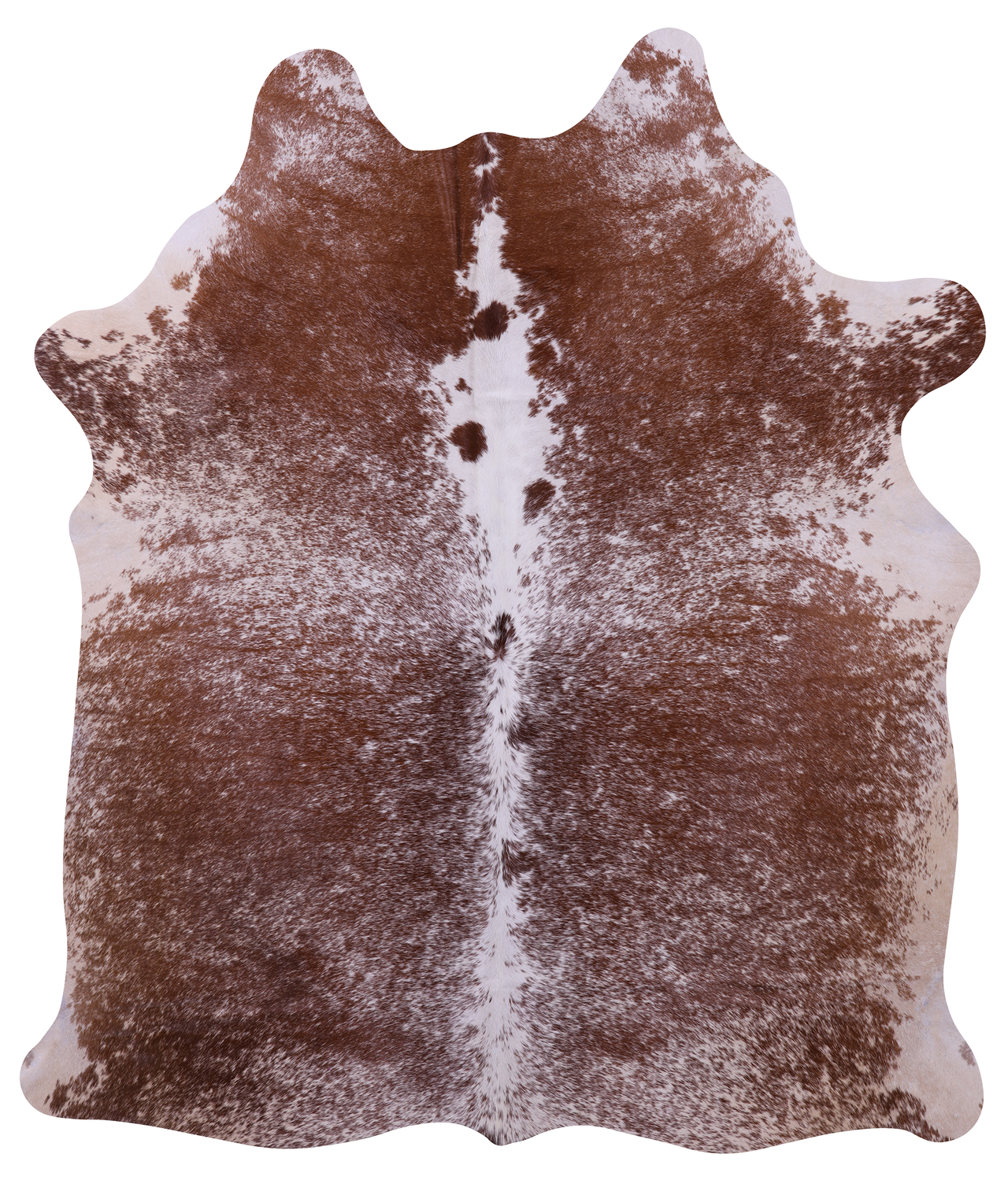 Brown Salt & Pepper Natural Cowhide Rug - Medium 6' 2"H x 5' 5"W