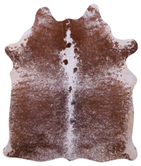 Thumbnail for Brown Salt & Pepper Natural Cowhide Rug - Medium 6' 2