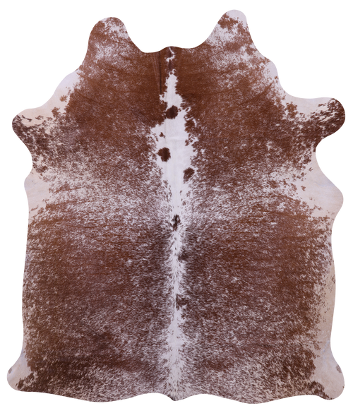 Brown Salt & Pepper Natural Cowhide Rug - Medium 6' 2