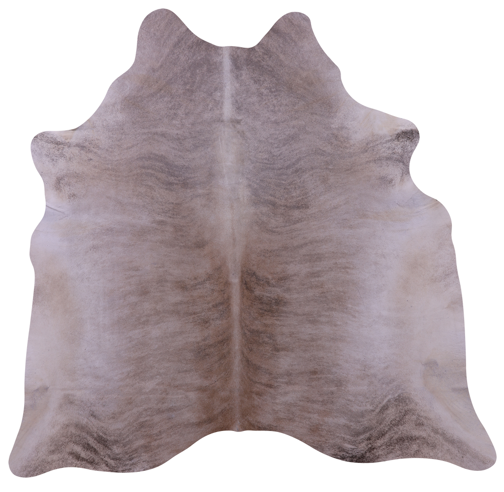 Light Brindle Natural Cowhide Rug - Medium 6' 0"H x 6' 4"W