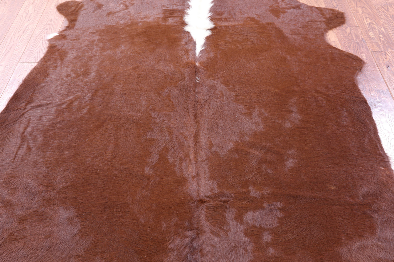 Dark Brown Natural Cowhide Rug - Large 6' 8"H x 5' 10"W