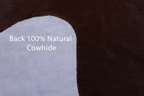 Dark Brown Natural Cowhide Rug - Large 6' 8