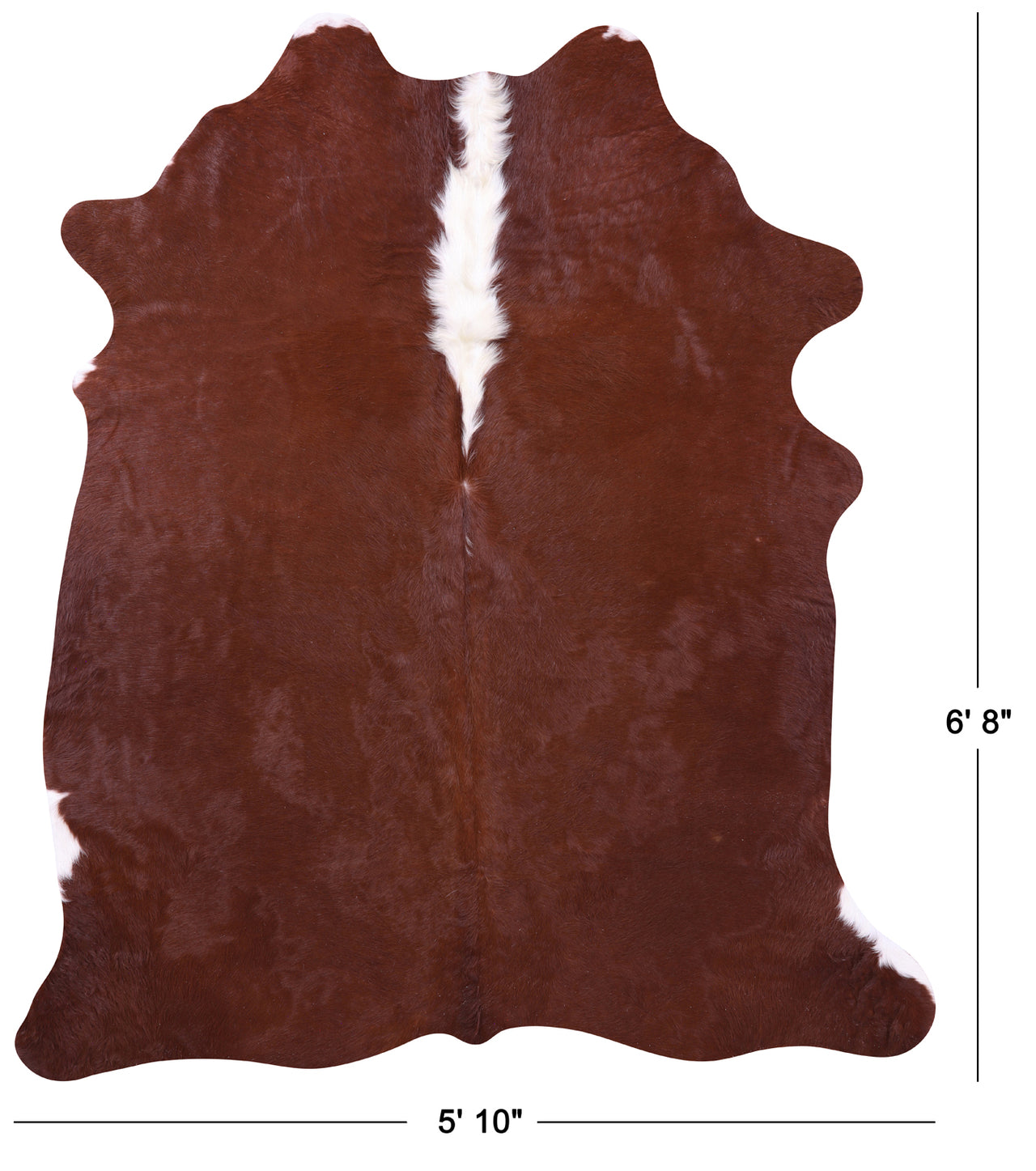 Dark Brown Natural Cowhide Rug - Large 6' 8"H x 5' 10"W