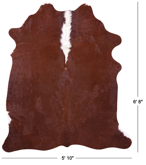 Dark Brown Natural Cowhide Rug - Large 6' 8