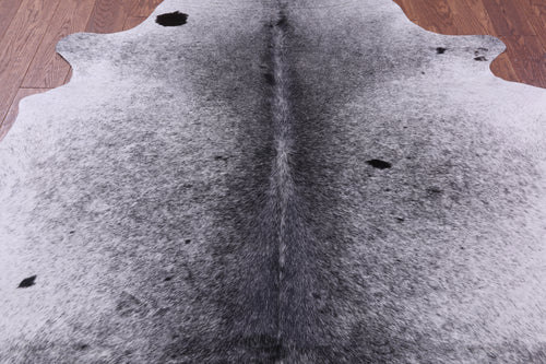Black Salt & Pepper Natural Cowhide Rug - Large 6' 8