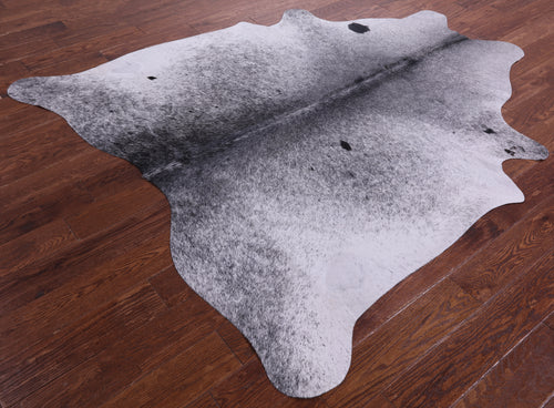 Black Salt & Pepper Natural Cowhide Rug - Large 6' 8
